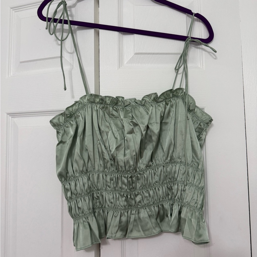 Forever 21 shoulder tie blouse
